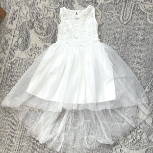 Cat & Jack girls white lace floral dress